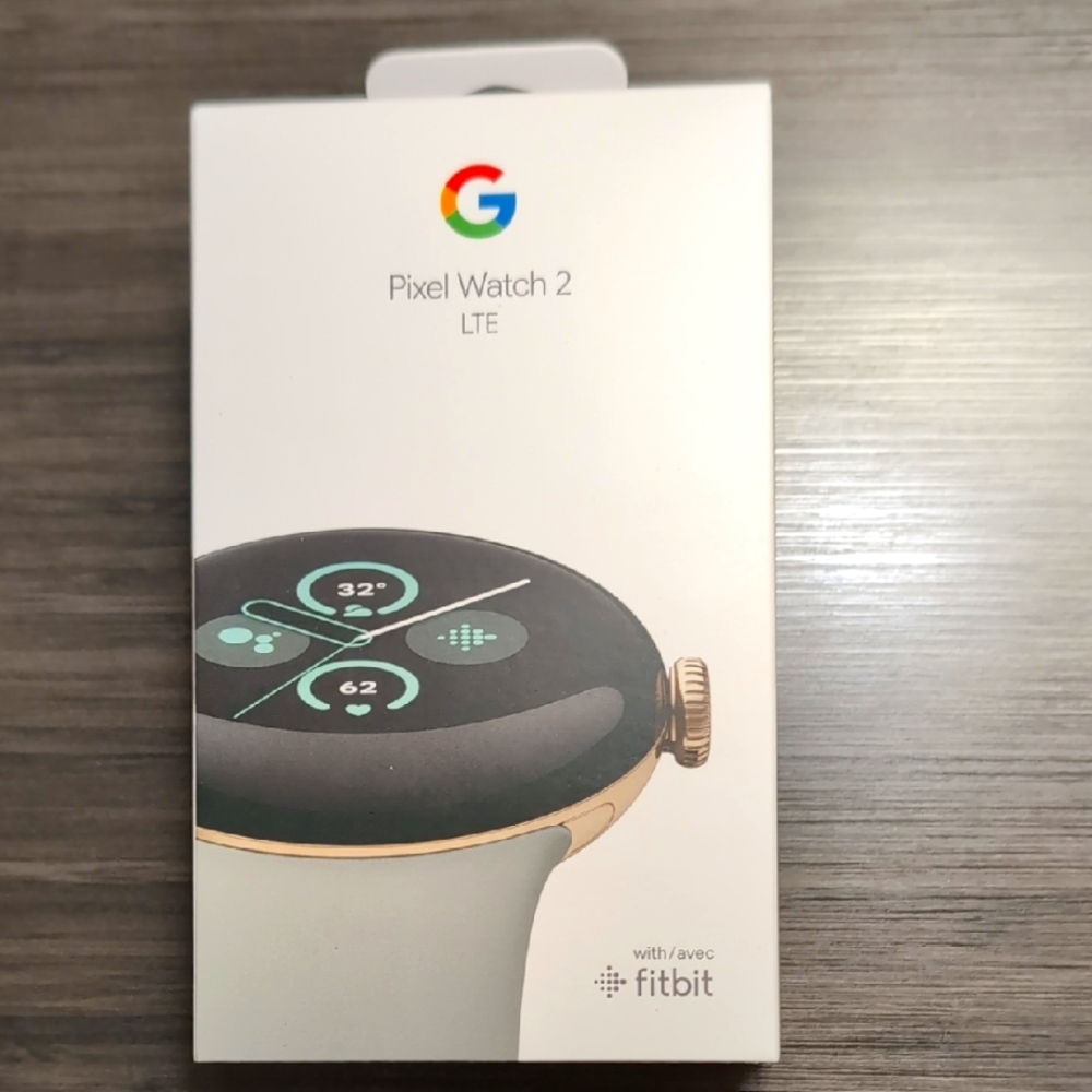 UNOPENED Google Pixel Watch 2 LTE Champagne Gold Case/Hazel Active Band